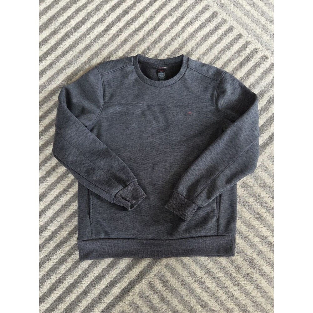 Spyder Men's Charcoal Gray Crewneck Fleece Sweatshirt Size S